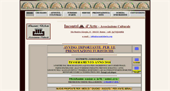 Desktop Screenshot of incontridarte.org